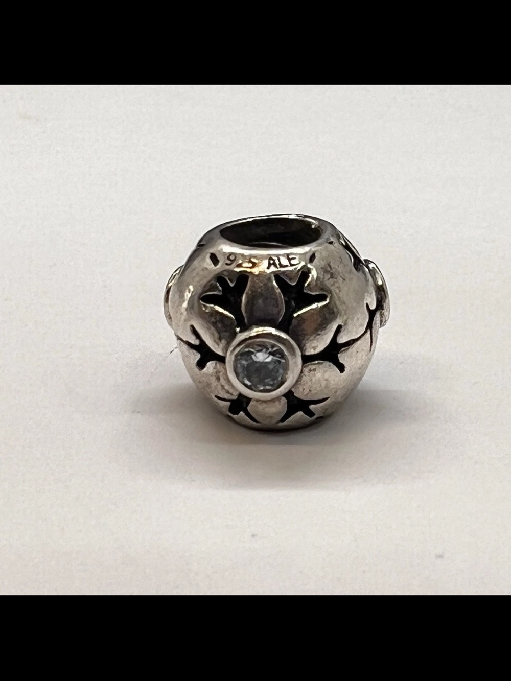 Genuine Pandora Sterling Silver Blue CZ Winter Snowflake Charm